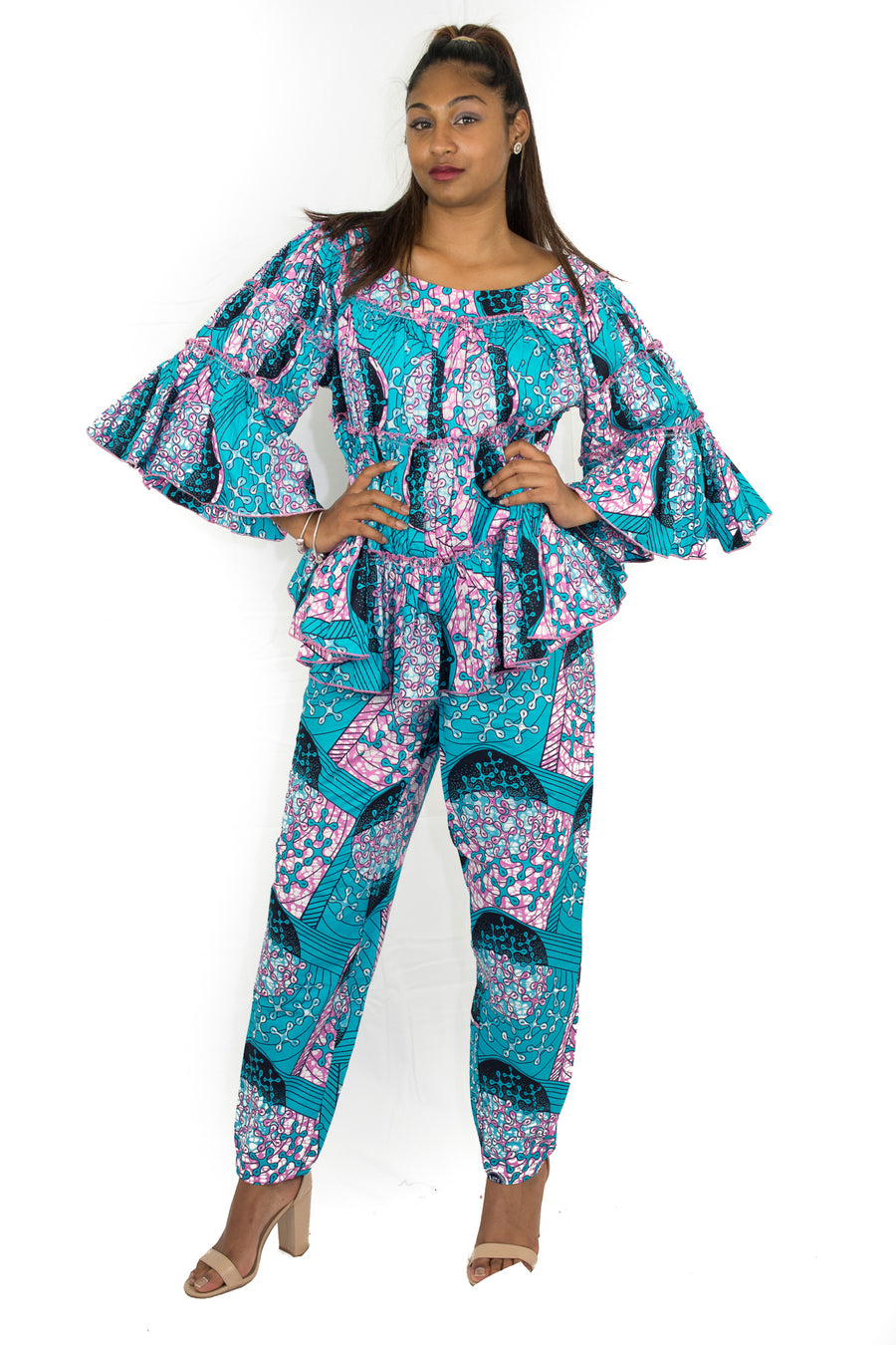 African Print Blouse and Pant set