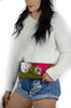 Colorful African print Purse made of hemp thread