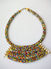 Colorful Maasai Bead 3 tier Bib Necklace