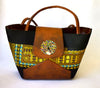 Handcrafted African Print Leather Handbag