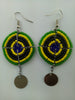 African Beaded Chandelier Earrings