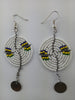 African Beaded Chandelier Earrings