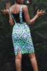 African Print Suspender Skirt