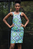 African Print Suspender Skirt