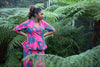 Peplum blouse and skinny pants set