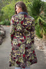 African print Trench coat