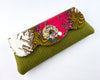 Colorful African print Purse made of hemp thread