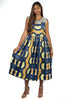 African Print Dress with Front Lace detailing