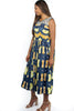 African Print Dress with Front Lace detailing