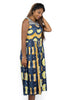 African Print Dress with Front Lace detailing