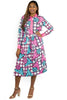 Ankara Print Long sleeves Knee length Dress