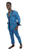 2 Piece African Wax Print Pants and Shirt set for Men