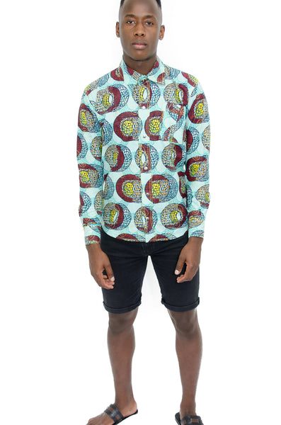 African wax Print longsleeve Shirt
