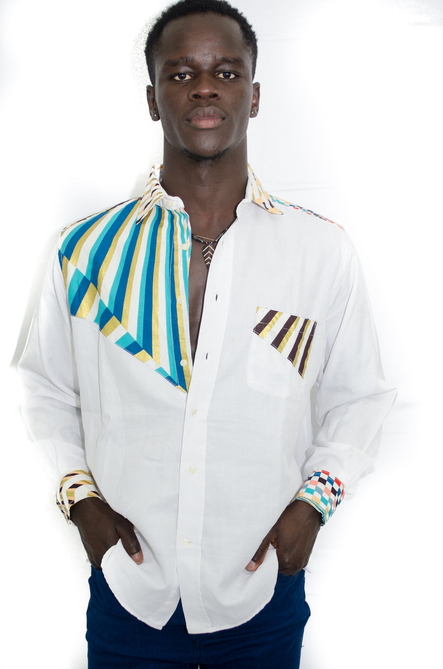 African wax Print longsleeve Shirt