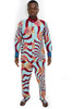 African Wax print Chinese collar shirt and pants set