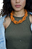 Chunky twisted beaded necklace