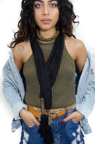 African Beaded Scarf