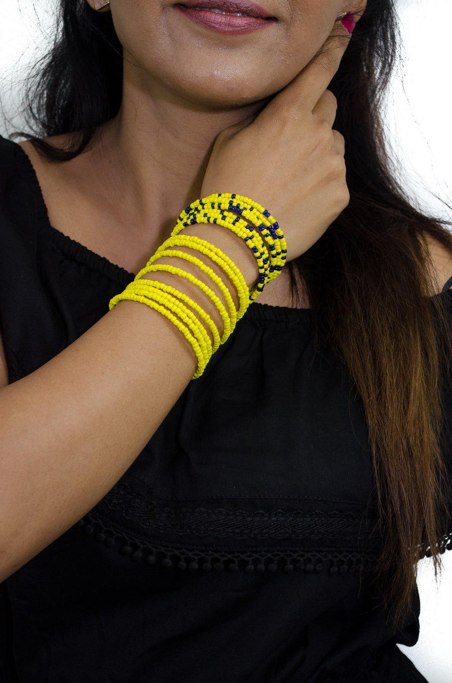 Amani African Beaded Stretch Bracelet