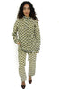 African print Shirt and pants Set for woman