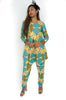 Colorful African Print Blouse and Pants