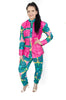 African Print Chinese Collar Blouse and pants Set