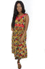 African print Sleeveless Maxi Dress