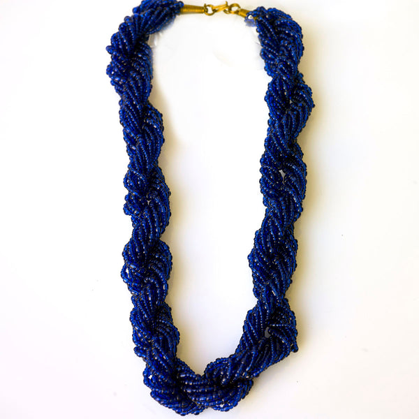 Chunky twisted beaded necklace