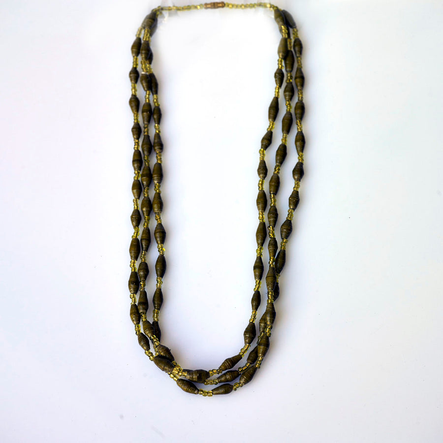 Layered African beaded Necklace