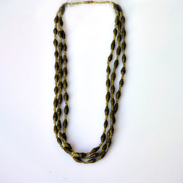 Layered African beaded Necklace