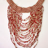 African beaded cascade necklace