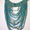 African beaded cascade necklace