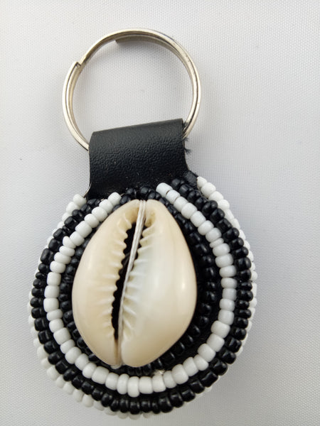 Cowry shell beaded key holder