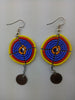African Beaded Chandelier Earrings