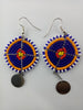 African Beaded Chandelier Earrings