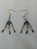 Gold Tone African Beaded Earrings