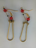 Gold Tone African Beaded Earrings