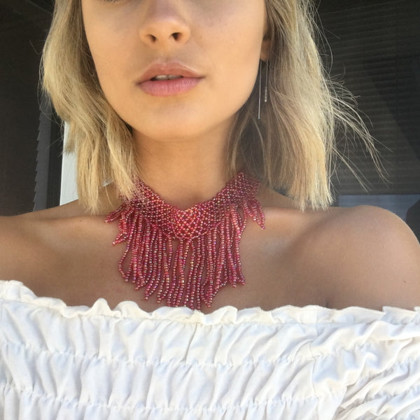 African Maasai Beaded tribal Choker Necklace