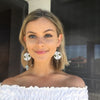 African Beaded Chandelier Earrings