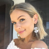 African Beaded Chandelier Earrings