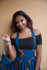 African Print Suspender Skirt
