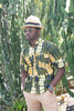 Chinese collar African print shirts for men
