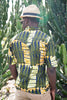 Chinese collar African print shirts for men