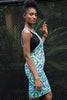 African Print Suspender Skirt