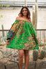 African print Ankara off shoulder knee length dress