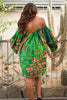 African print Ankara off shoulder knee length dress