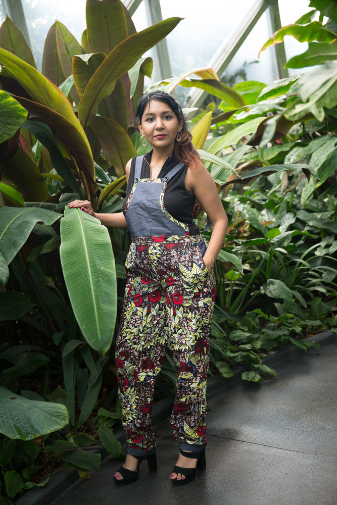 two tone African print jumper pants