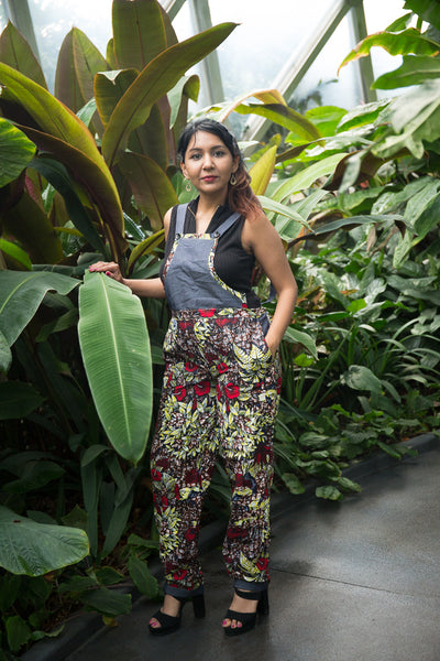 two tone African print jumper pants