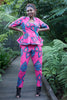 Peplum blouse and skinny pants set