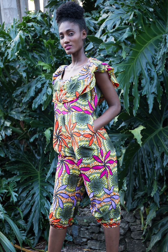 Colorful Floral Off shoulder jumpsuit