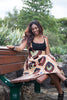 African Print Suspender Skirt